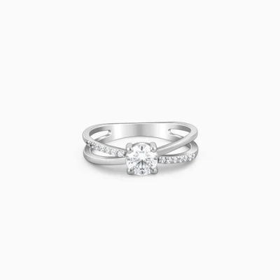 Silver Glittering Ring